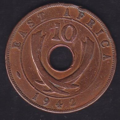 İngiliz East Africa 10 Cent 1942