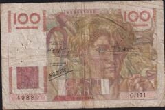 Fransa 100 Frank 19 Aralık 1946 Temiz