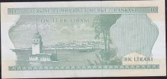 6.Emisyon 2.Tertip 10 Lira K81 131694 Çok Çok Temiz+