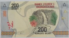 Madagaskar 200 Ariary 2017 Çil ( 000 )Pick 98