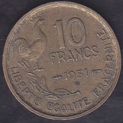 Fransa 10 Frank 1951