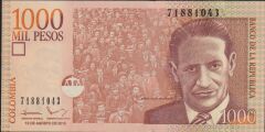Kolombiya 1000 Pesos 2015 Çilaltı