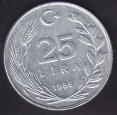 1986 Yılı 25 Lira