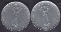 1968 Yılı 25 Kuruş (Ters Düz Takım)