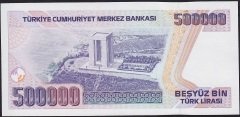 7.Emisyon 3.Tertip 500000 Lira F53 838838 Çil Blok Radar