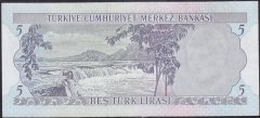 6.Emisyon 2.Tertip 5 Lira J32 320125 Çok Temiz +