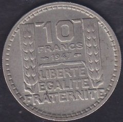Fransa 10 Frank 1947