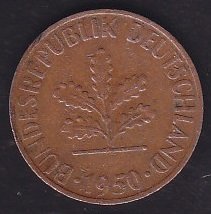Almanya 1 Pfennig 1950 D