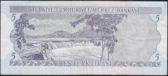 6.EMİSYON 2.TERTİP 5 LİRA K72 476087 ÇOK TEMİZ +