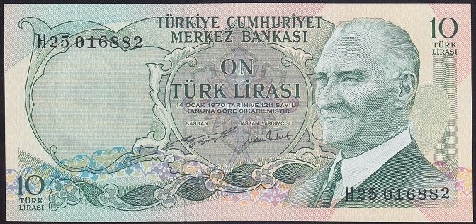 6.EMİSYON 2.TERTİP 10 LİRA H25 016882 ÇİLALTI ÇİL