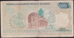 7.EMİSYON 1.TERTİP 5000 LİRA A28 530552 TEMİZ +