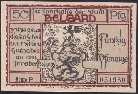 ALMANYA 50 PFENNİNG NOTGELD 1920 ÇİL