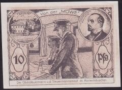 Almanya 10 Pfennig Notgeld 1921 Çil Filigranlı