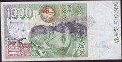 İspanya 1000 Pesetas 1992 Çok Temiz+