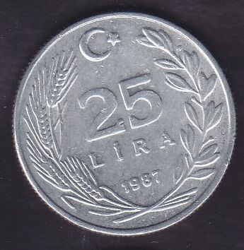 1987 Yılı 25 Lira