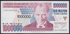7.EMİSYON 2.TERTİP 1 000 000 LİRA L90 609828 ÇÇT ÇİLALTI