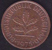 Almanya 1 Pfennig 1975 G