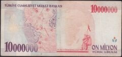 7.Emisyon 10 000 000 Lira A78 354697 Çok Temiz