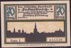 Almanya 70 Pfennig Notgeld 1920 Çil