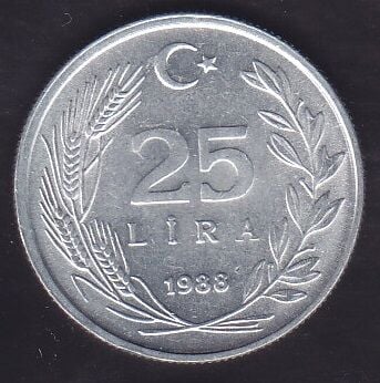 1988 Yılı 25 Lira