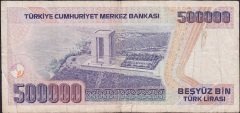 7.Emisyon 3.Tertip 500000 Lira E83 097004 Temiz