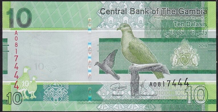 Gambia 10 Dalasis 2019 Çil - 444