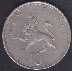 İNGİLTERE 10 PENCE 1974