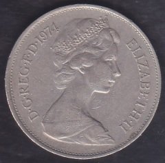 İNGİLTERE 10 PENCE 1974