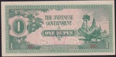 JAPONYA ( BURMA ) 1 RUPEE 1942 ÇİLALTI ÇİL