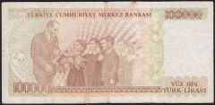 7.Emisyon 3.Tertip 100000 Lira G80 136225 Temiz