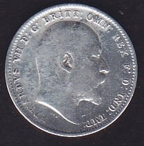 İngiltere 3 Pence 1907 Gümüş