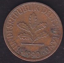 Almanya 1 Pfennig 1990 G