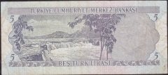 6.Emisyon 2.Tertip 5 Lira J15 017012 Çok Temiz