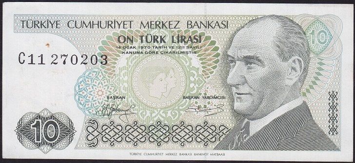 7.Emisyon 1.Tertip 10 Lira C11 270203 Çilaltı Çil