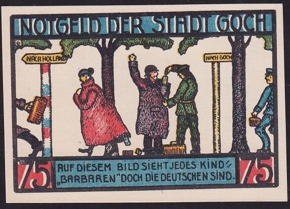 Almanya 75 Pfennig Notgeld 1922 Çil