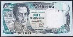 Kolombiya 1000 Pesos 1992 Çilaltı Çil