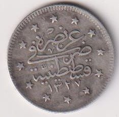 1327 / 6 Reşat 2 Kuruş Gümüş