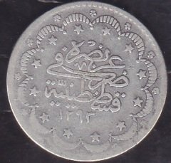 1293 / 14 Abdulhamid 5 Kuruş Gümüş
