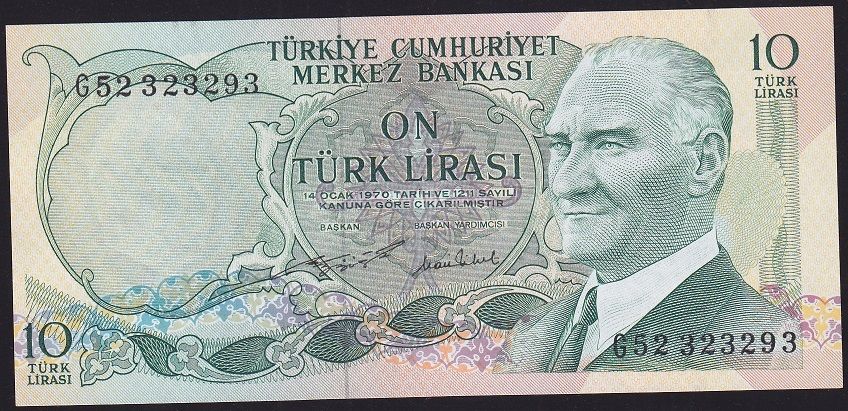 6.Emisyon 2.Tertip 10 Lira G52 323293 Çil