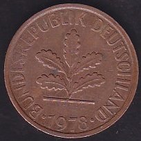 Almanya 1 Pfennig 1978 J