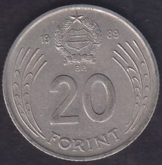 MACARİSTAN 20 FORİNT 1989