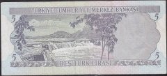 6.Emisyon 2.Tertip 5 Lira J14 217821 Çok Temiz +