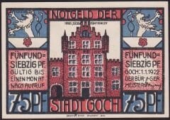 Almanya 75 Pfennig Notgeld 1922 Çil