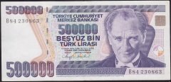 7.Emisyon 1.Tertip 500000 Lira B84 230863 Çok Çok Temiz