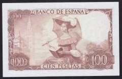 ISPANYA 100 PESETAS 1965 ÇİLALTI eski kağıt para değerleri