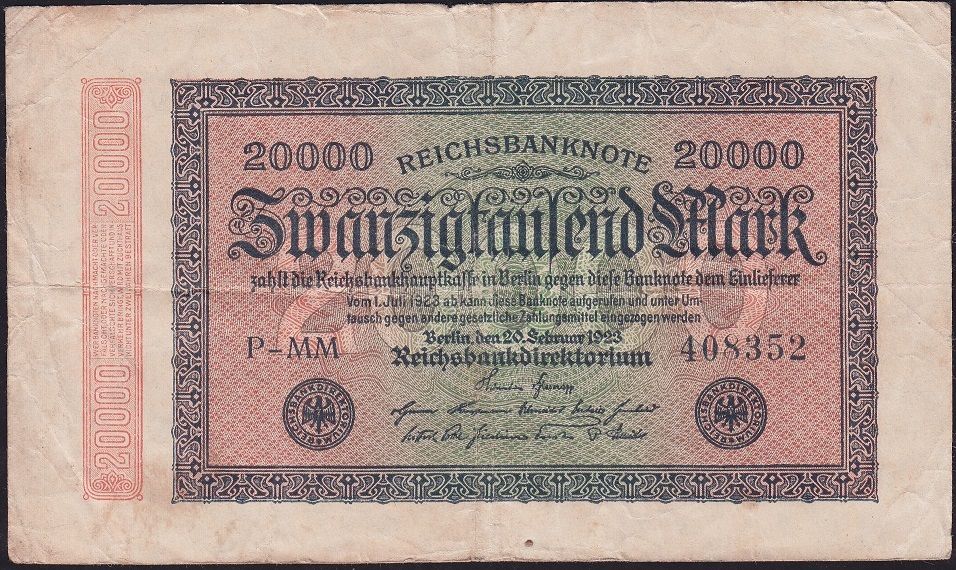 Almanya 20000 Mark 1923 Çok Temiz