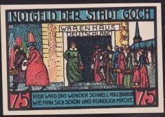 Almanya 75 Pfennig Notgeld 1922 Çil