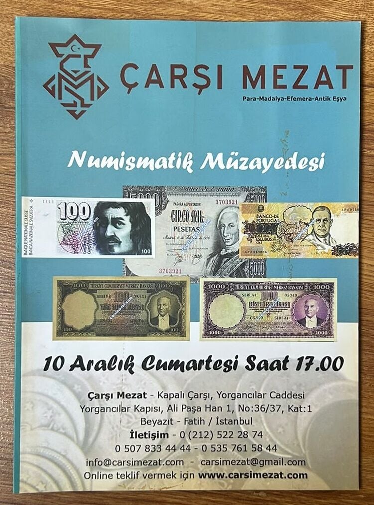 Çarşı Mezat Müzayede Kataloğu 10 Aralık 2016 Resimli 36 Sayfa
