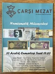 Çarşı Mezat Müzayede Kataloğu 10 Aralık 2016 Resimli 36 Sayfa