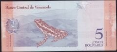 Venezuela 5 Bolivares 2018 Çil Pick 102 ( 000 )